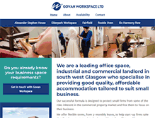 Tablet Screenshot of govanworkspace.co.uk